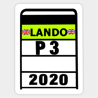 Lando Norris Podium Pit Board Sticker